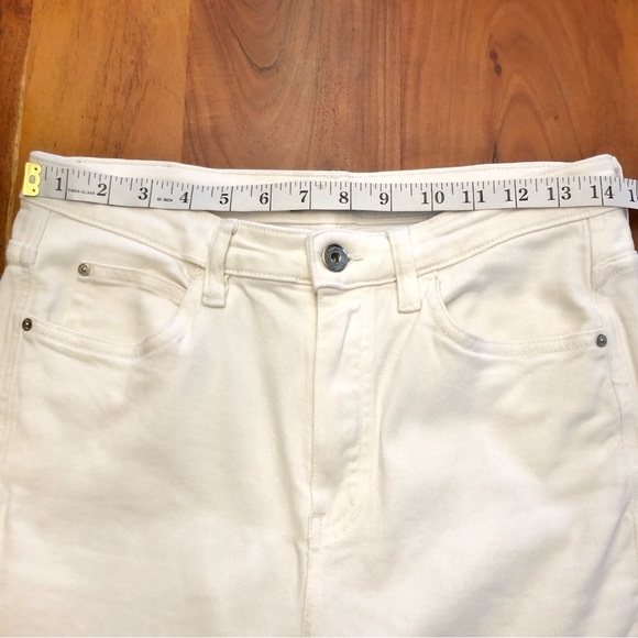 Massimo Dutti White Boot Cut Fit Flared Low Rise Boho High Rise Denim Jeans. US8 - Picture 10 of 16